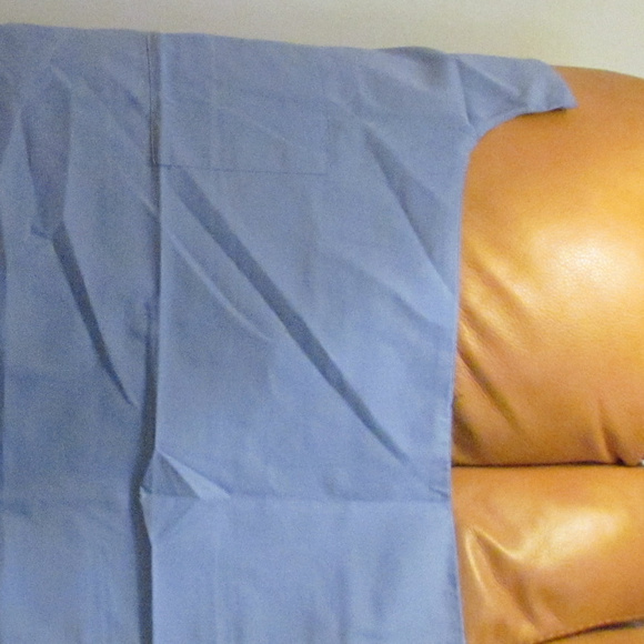 5 Blue AMS Scrub Tops Sz LARGE V-neck Chest Pocket - Picture 2 of 8